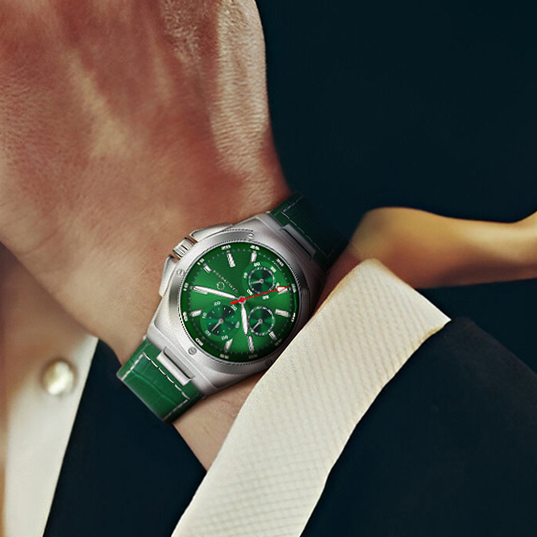 Carlington Legacy Series Analog Wrist Watches with Chronograph & Premium Leather Strap for Men - CT 9966