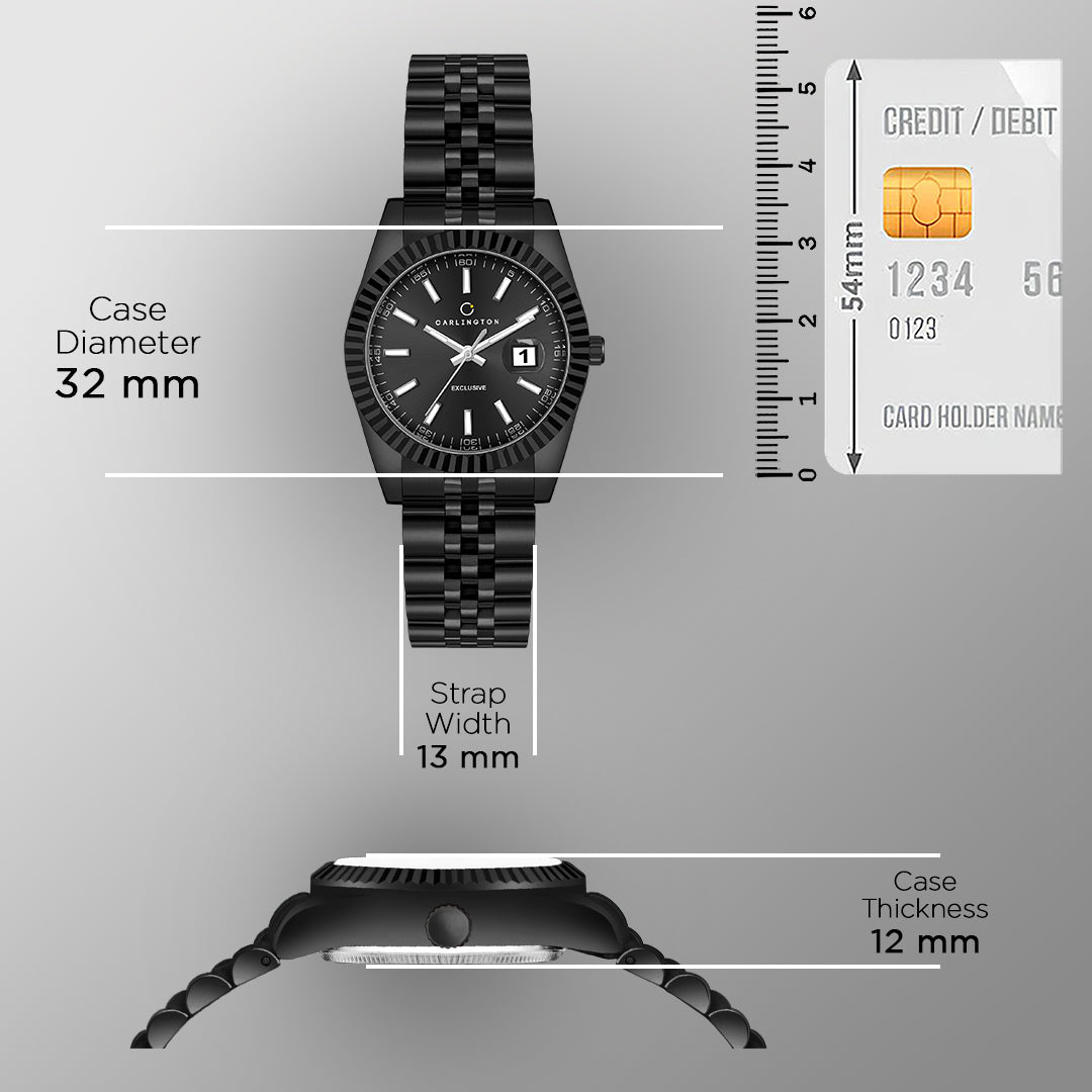 Carlington Exclusive Series 8811 Black Men + 8811 black Women Analog Wrist Watch For couple