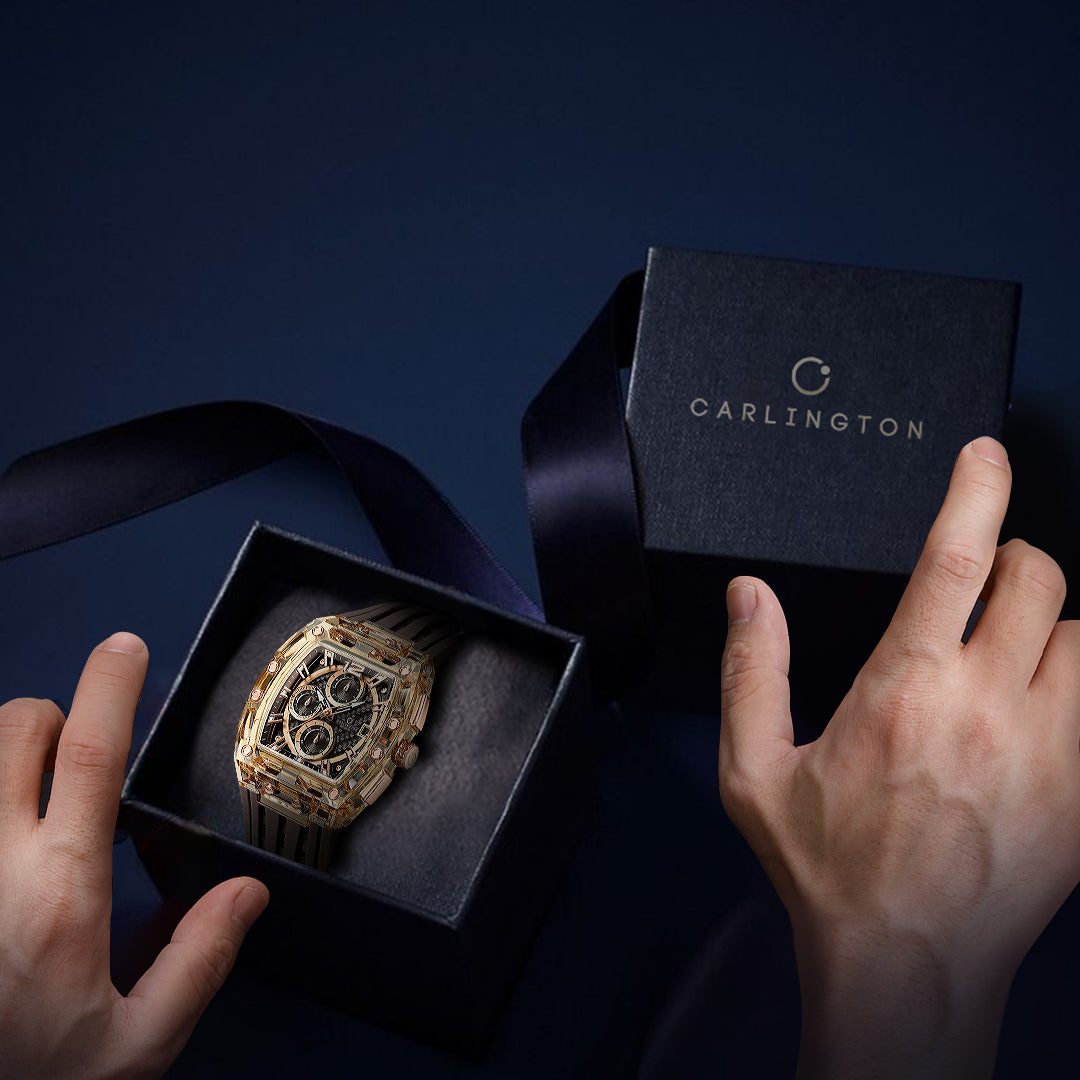 Carlington Nitro Analog Chronograph Men’s Polyurethane Strap Wrist Watch | Quartz Movement | Water & Shock Resistant Watch for Men | Casual & Formal Wear - CT_7105