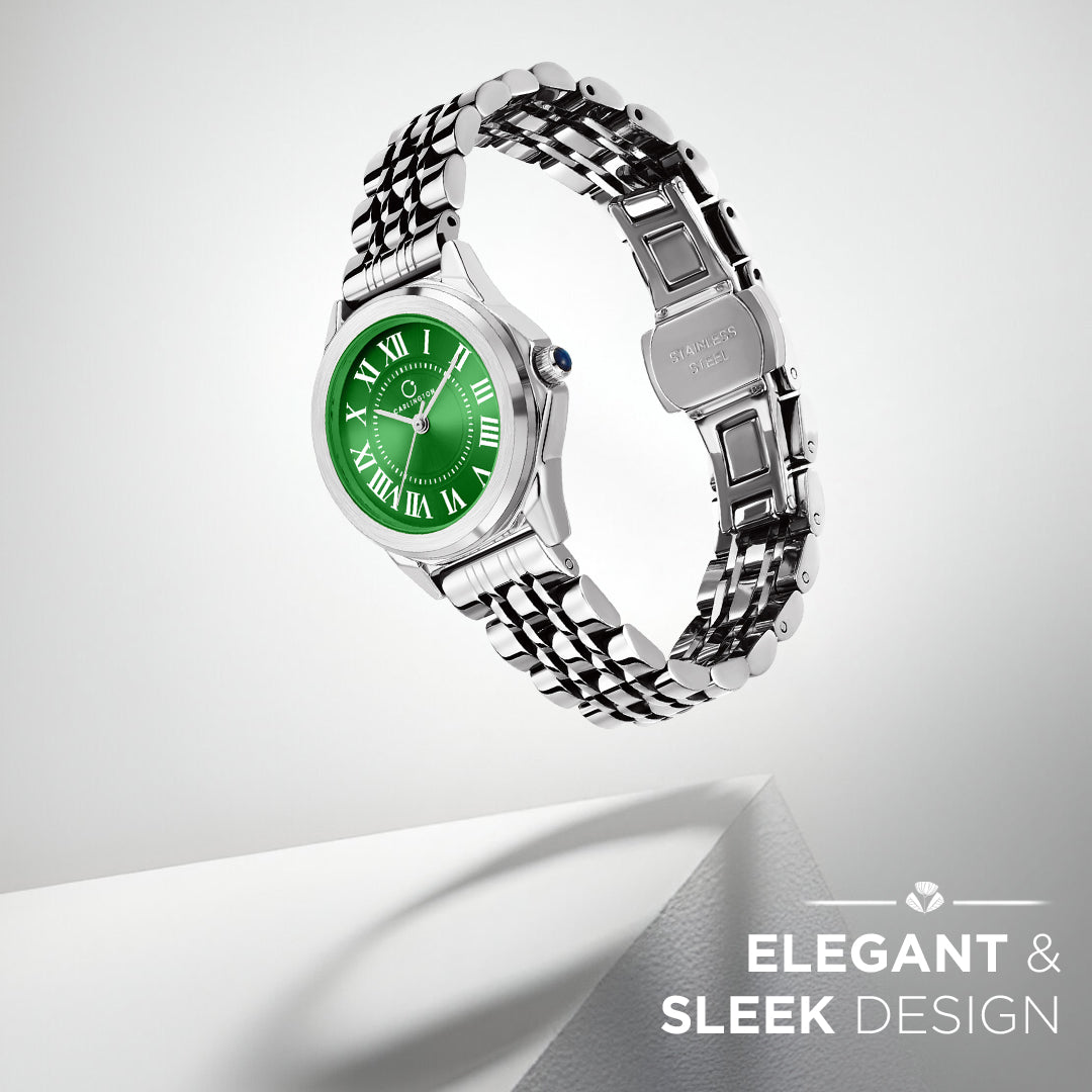 Carlington Diva Series Analog Women Wrist Watches with Stainless Steel Chain Strap | Premium Fashion Watches for Ladies | CT - 104