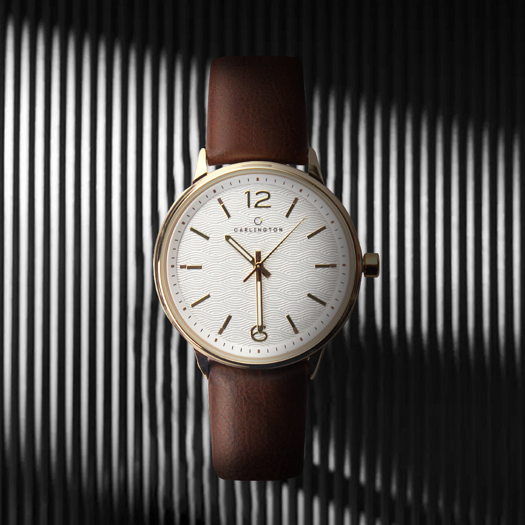 Carlington Aristocrat Series Analog Watches for Men with Premium Leather Strap - CT 1071