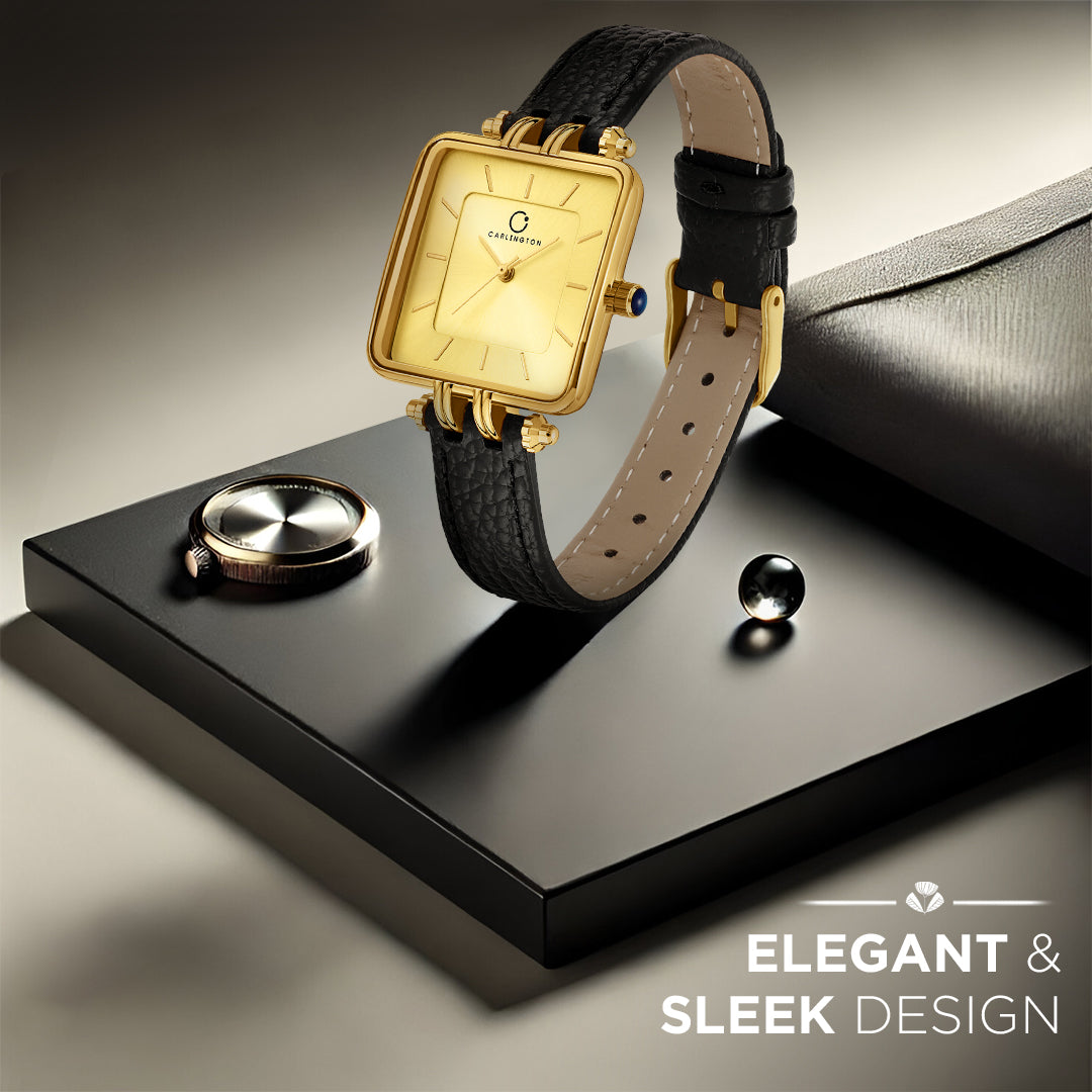 Carlington Aura Series Analog Women Wrist Watches with Premium Leather Belt Strap Fashion Watches for Ladies - CT_209