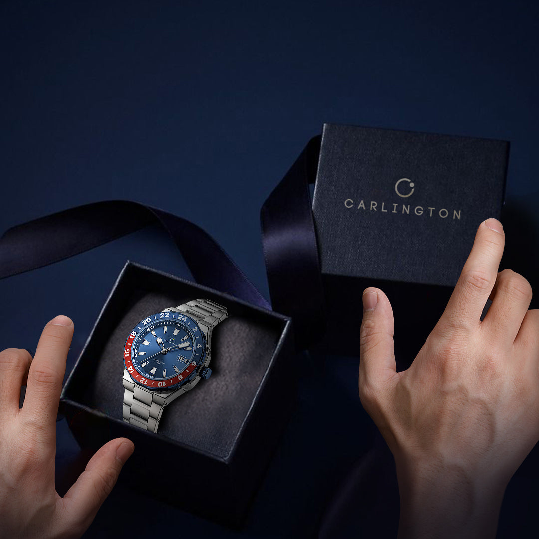 Carlington Nitro Analog Men’s Stainless Steel Strap Wrist Watch | Quartz Movement | Water & Shock Resistant Watch for Men | Casual & Formal Wear - CT_9249