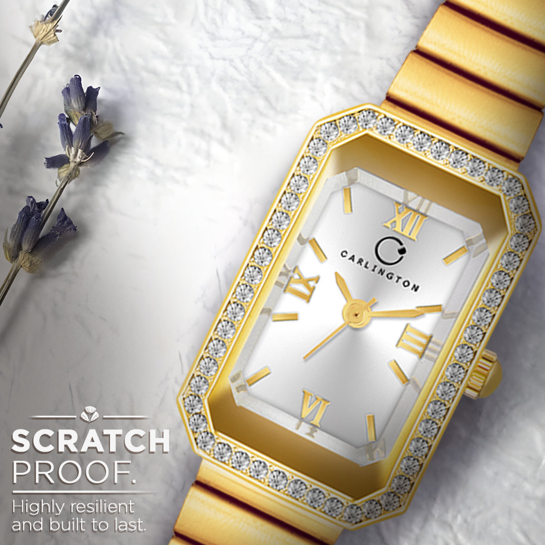 Iconic 2032 Golden Analog Womens Watch