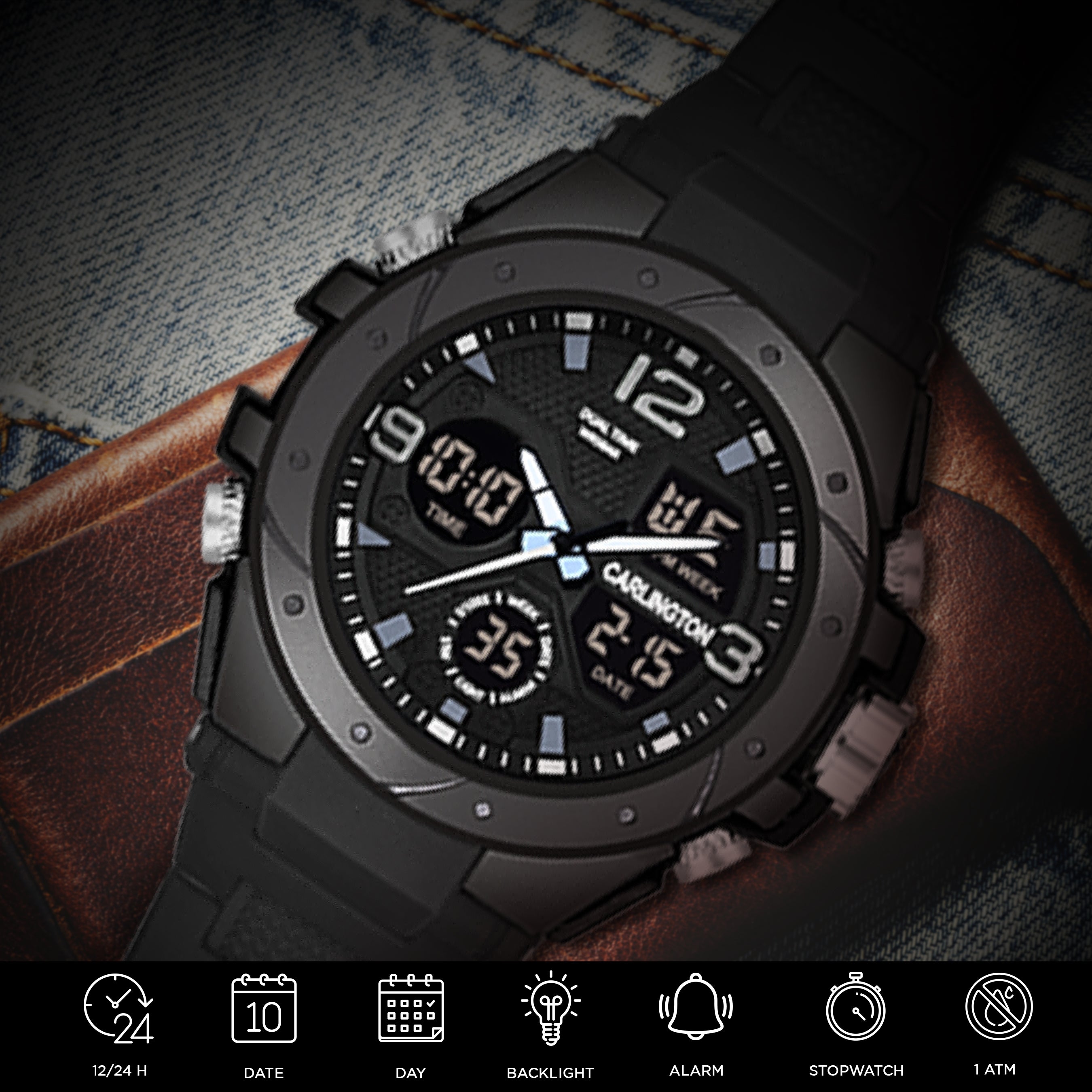 Carlington Edurance Series Digital Analog Watch - 9105