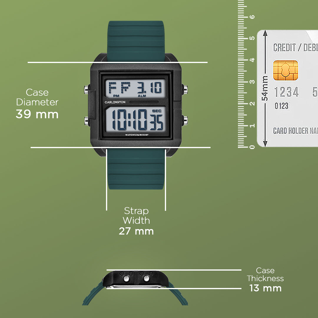 Carlington Endurance Series Digital Sports Watches For Men And Boys - CT_9136 Teal