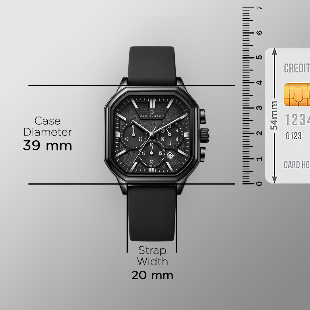 Carlington ASTRO 053 Premium Black – Premium Men's Chronograph-Style Analog Quartz Watch