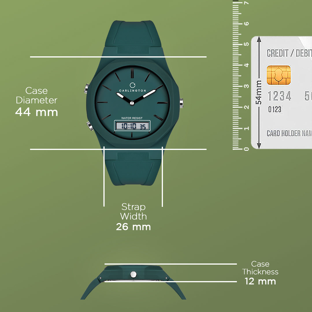 Carlington Endurance Series Analog-Digital Sports Watches For Men And Boys - CT_9145 Teal