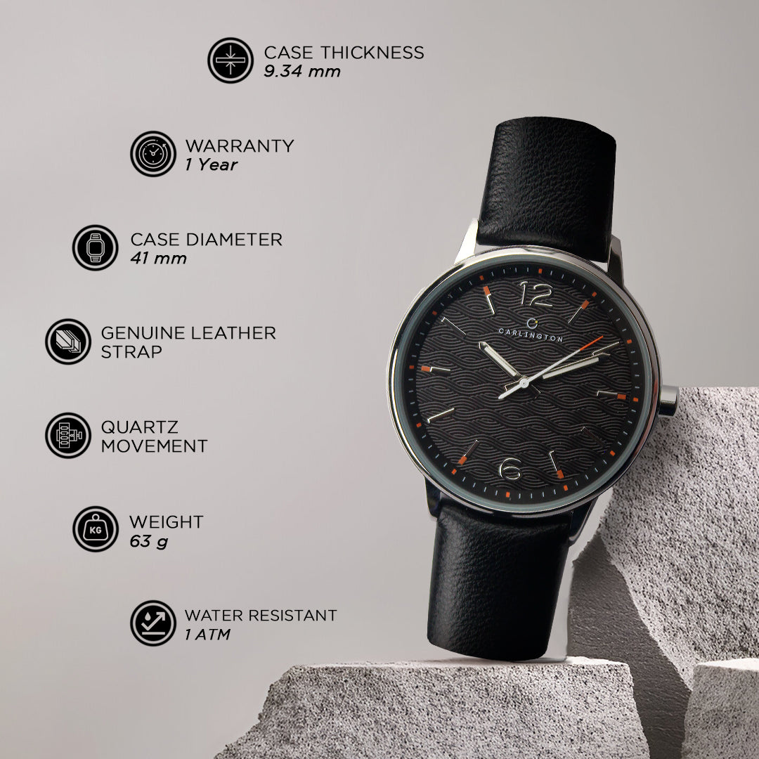 Carlington Aristocrat Series Analog Watches for Men with Premium Leather Strap - CT 1071