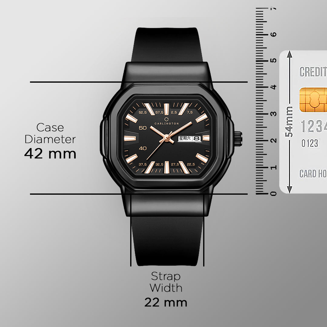 Carlington ASTRO 055 Premium Black – Premium Men's Chronograph-Style Analog Quartz Watch