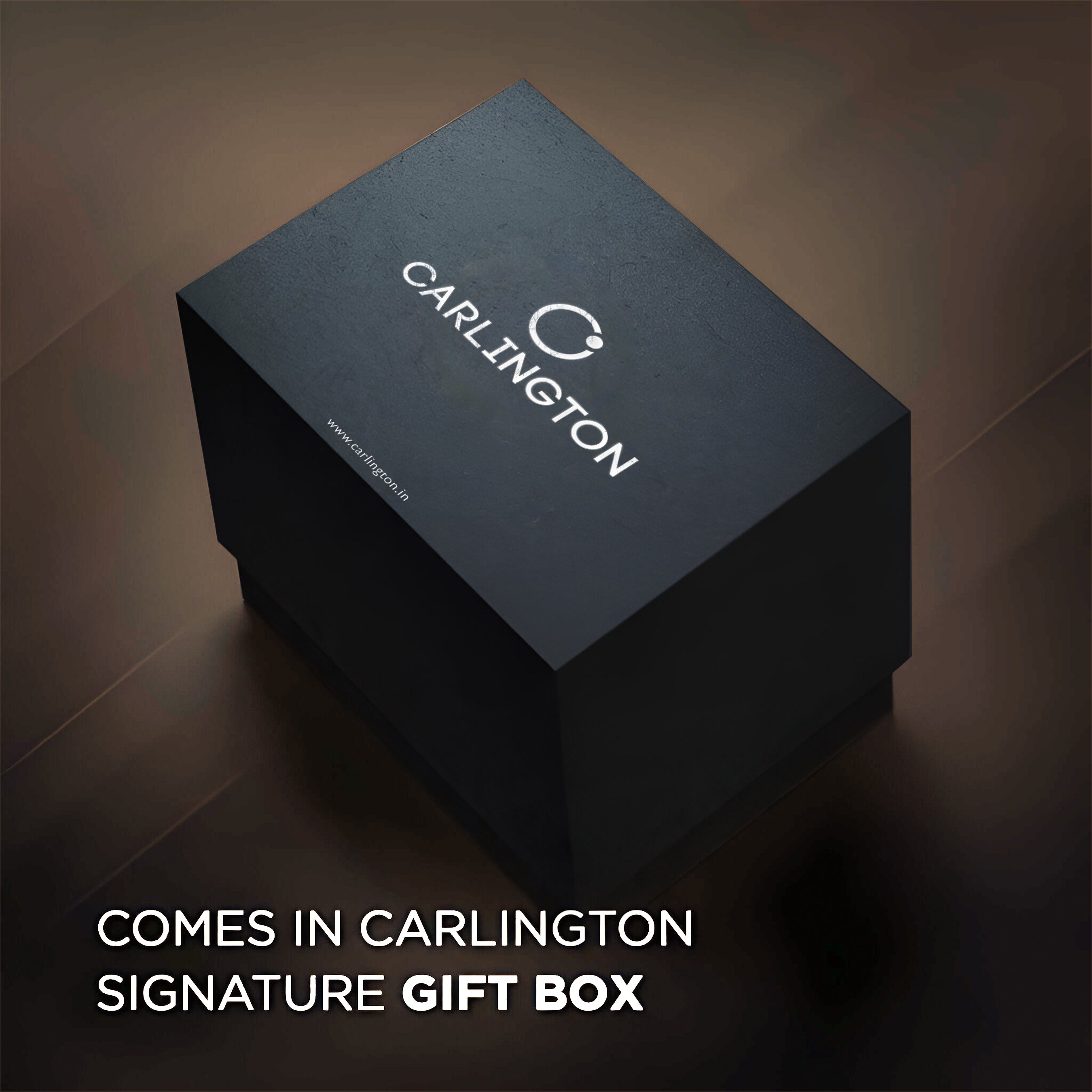 Carlington Elite Gents Water Resistant Genuine Leather Strap With Date Display