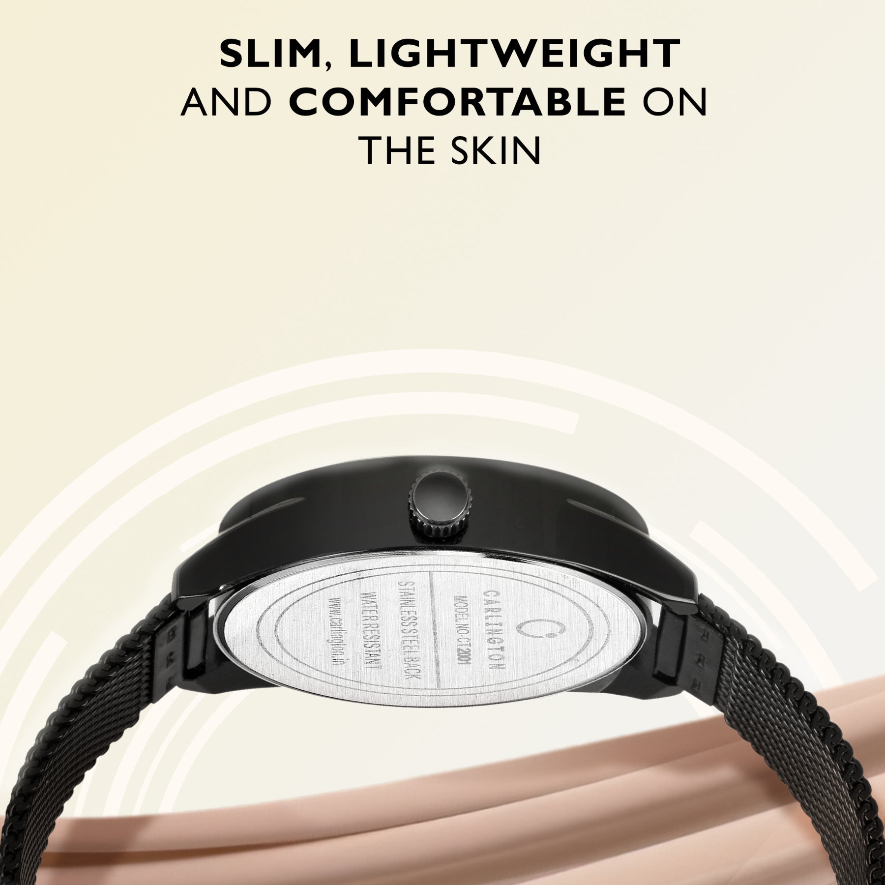 Carlington Analog Women's Watch- CT 2001 Black