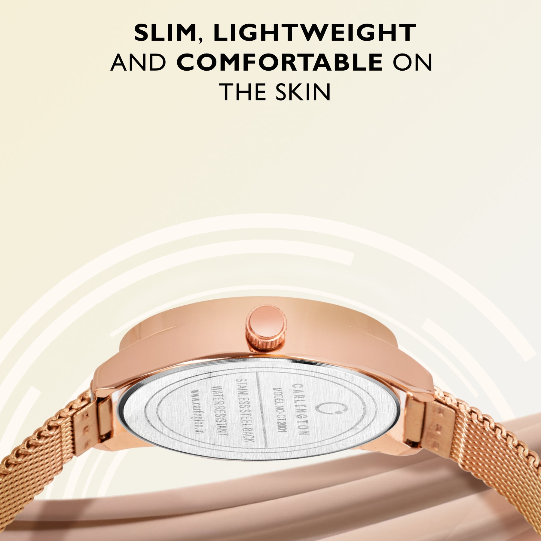 Carlington Analog Women's Watch- CT 2001 RoseGold