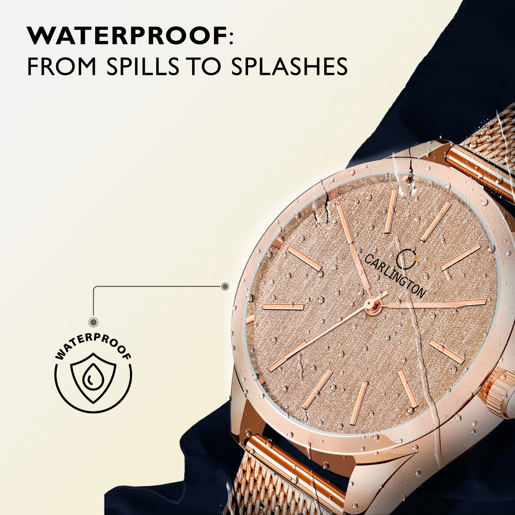 Carlington Analog Women's Watch- CT 2001 RoseGold