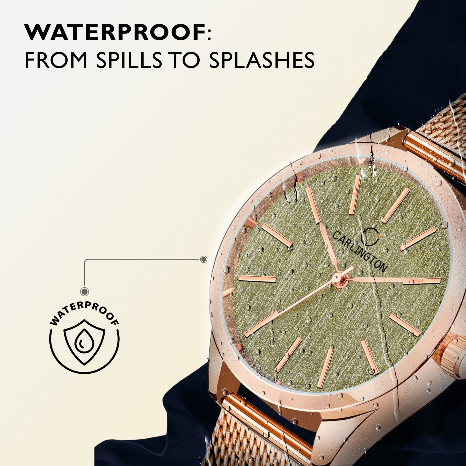 Carlington Analog Women's Watch- CT 2001 RoseGreen