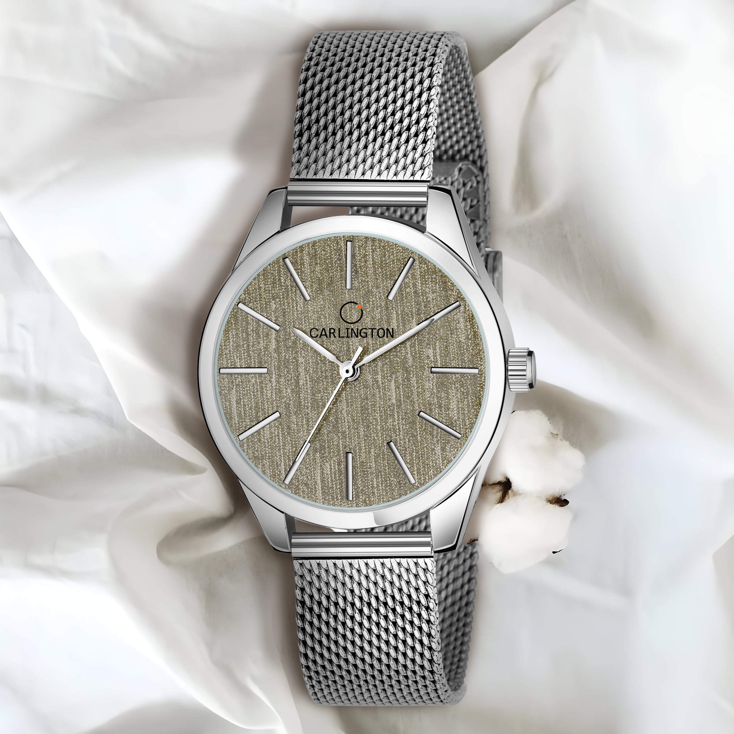 Carlington Analog Women's Watch- CT 2001 Silver