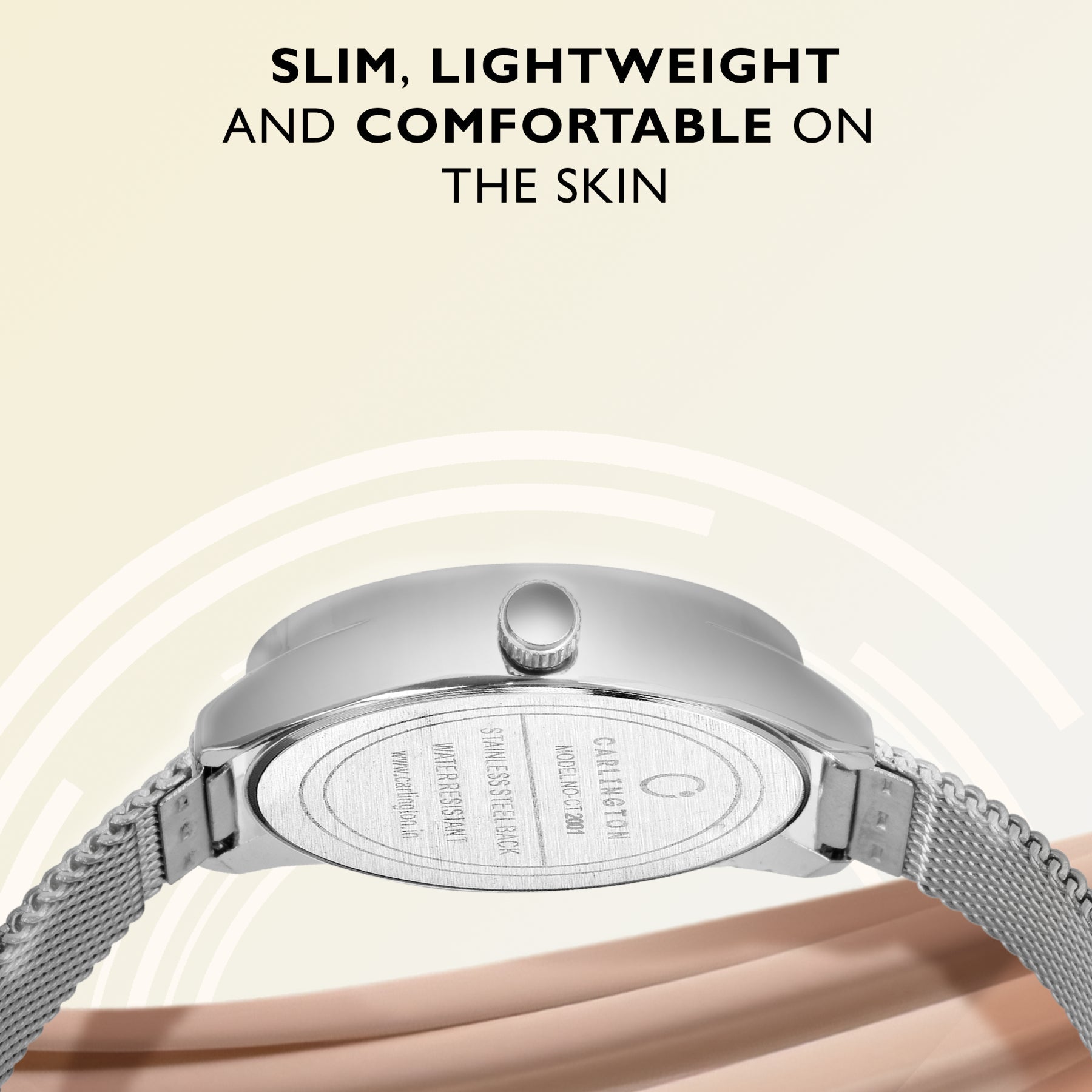 Carlington Analog Women's Watch- CT 2001 Silver