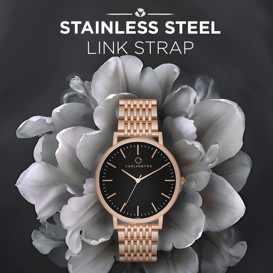 Iconic 2033 Black Analog Womens Watch