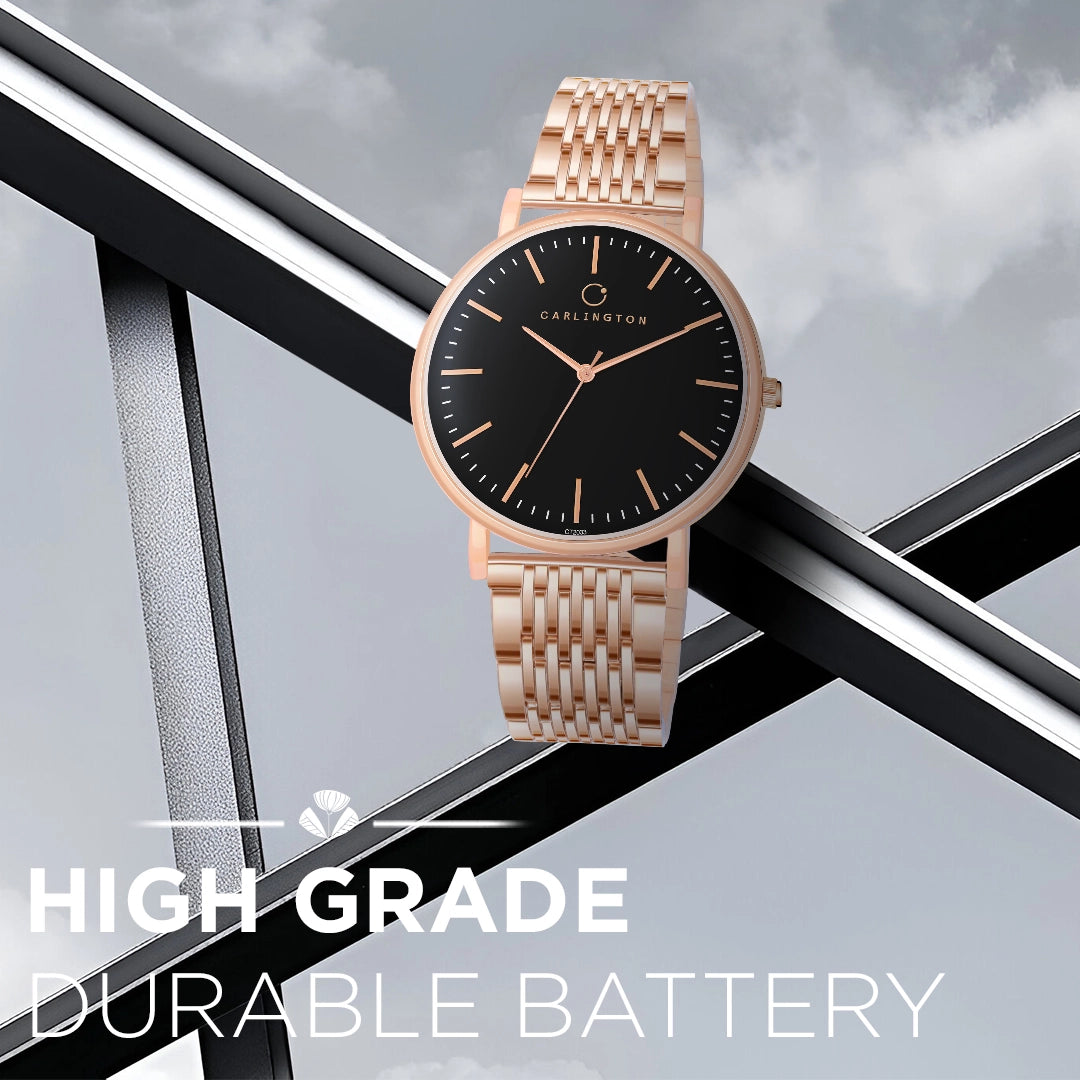 Iconic 2033 Black Analog Womens Watch