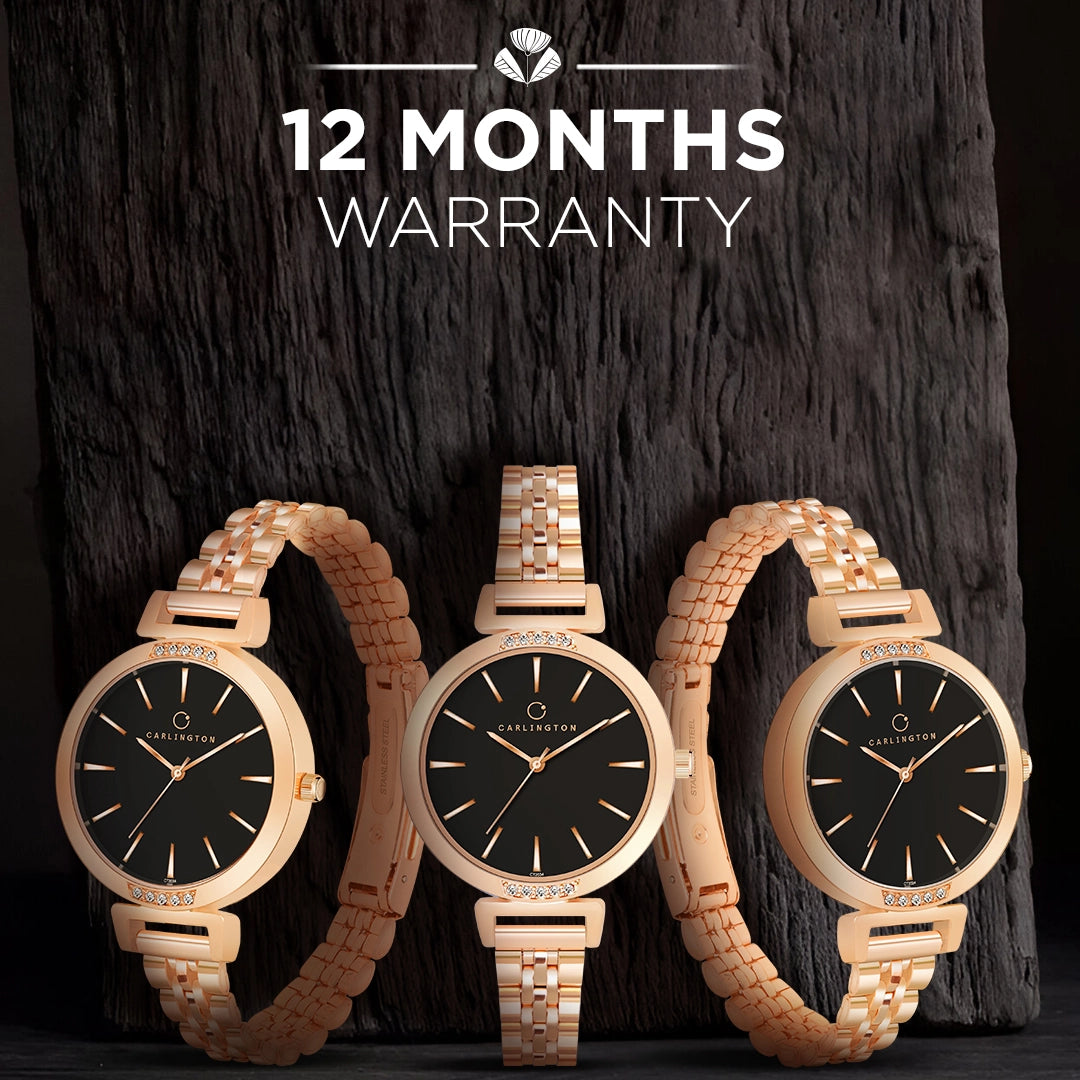 Iconic 2034 Black Analog Womens Watch