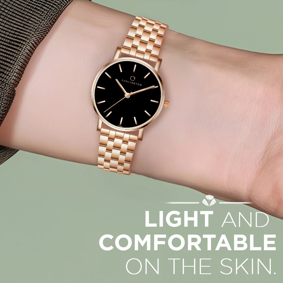 Iconic 2035 Black Analog Womens Watch