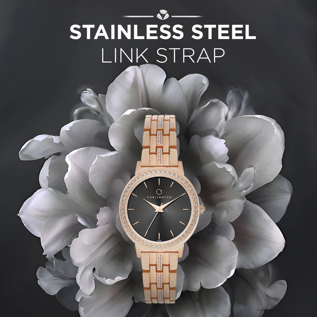 Iconic 2037 Black Analog Womens Watch