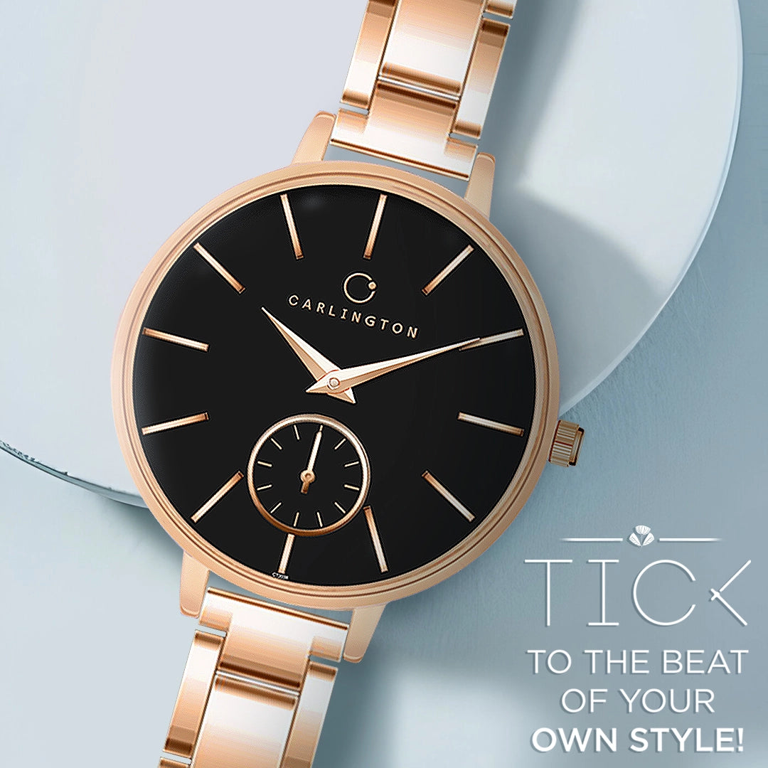Iconic 2038 Black Analog Womens Watch
