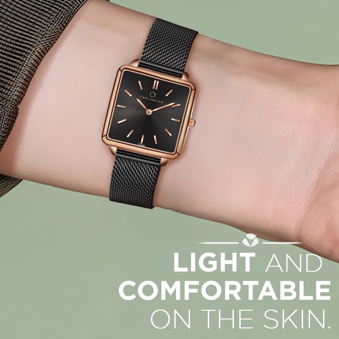 Iconic 2040 Black Analog Womens Watch