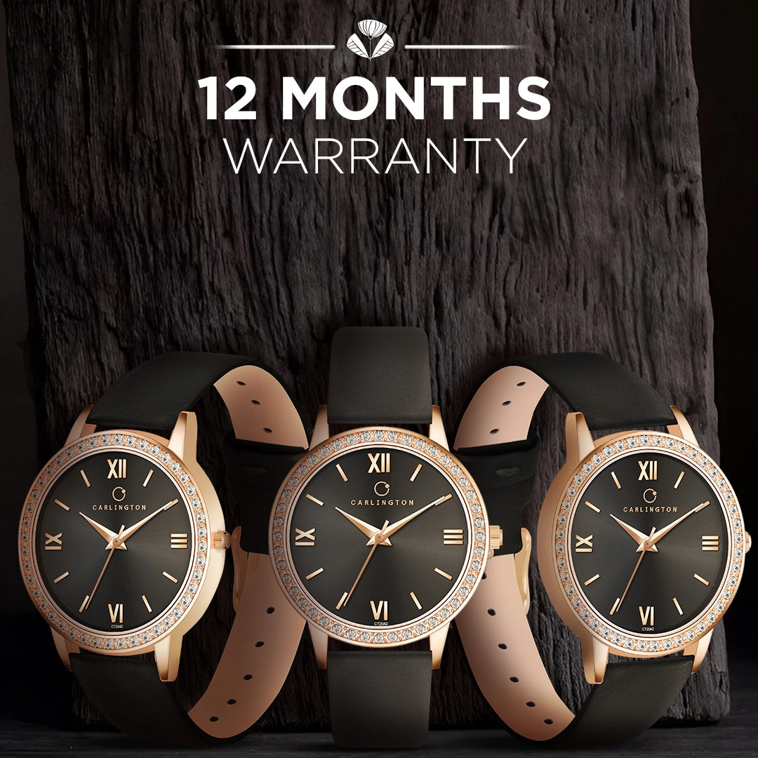 Iconic 2042 Black Analog Womens Watch