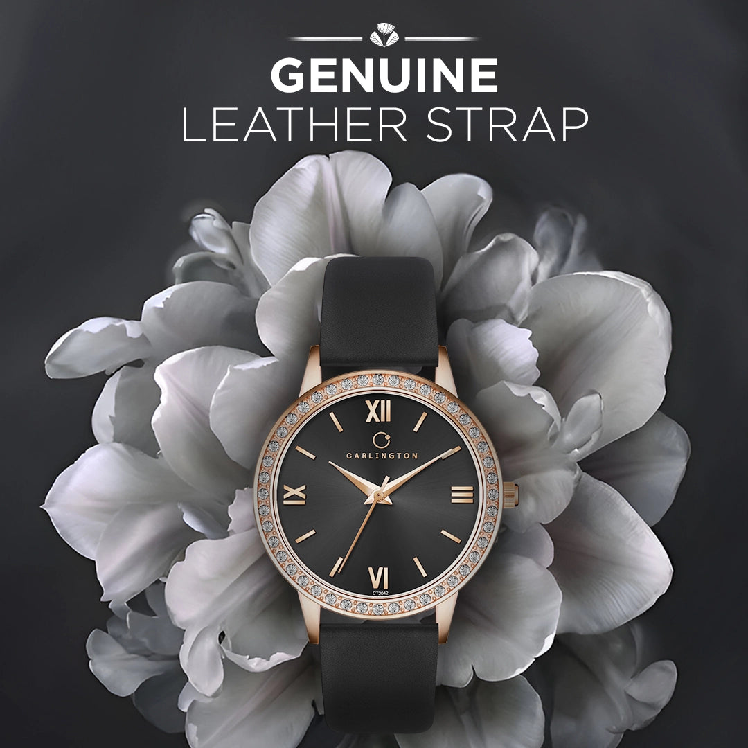 Iconic 2042 Black Analog Womens Watch
