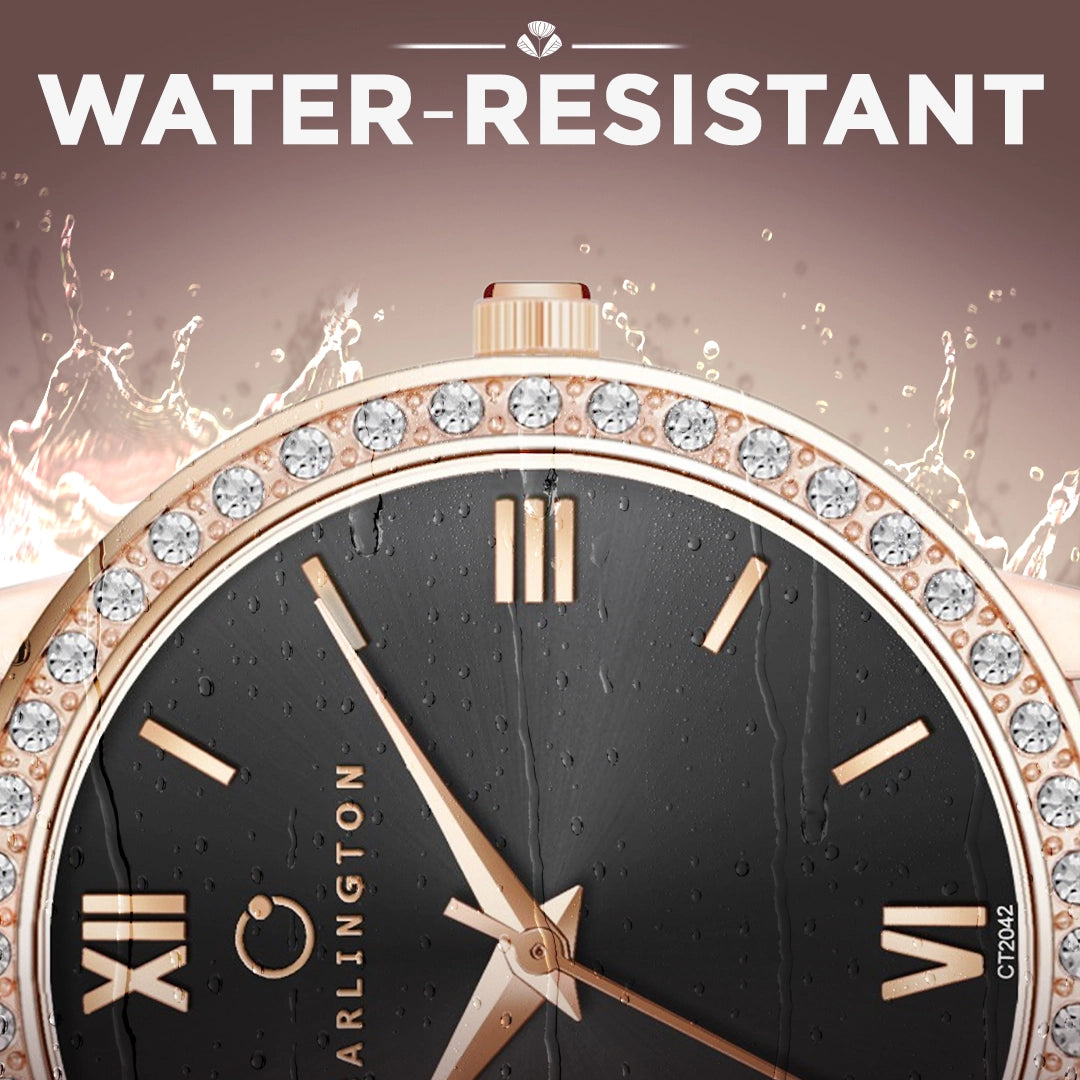 Iconic 2042 Black Analog Womens Watch