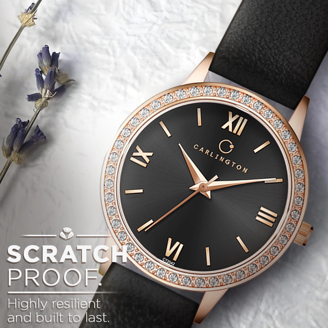 Iconic 2042 Black Analog Womens Watch