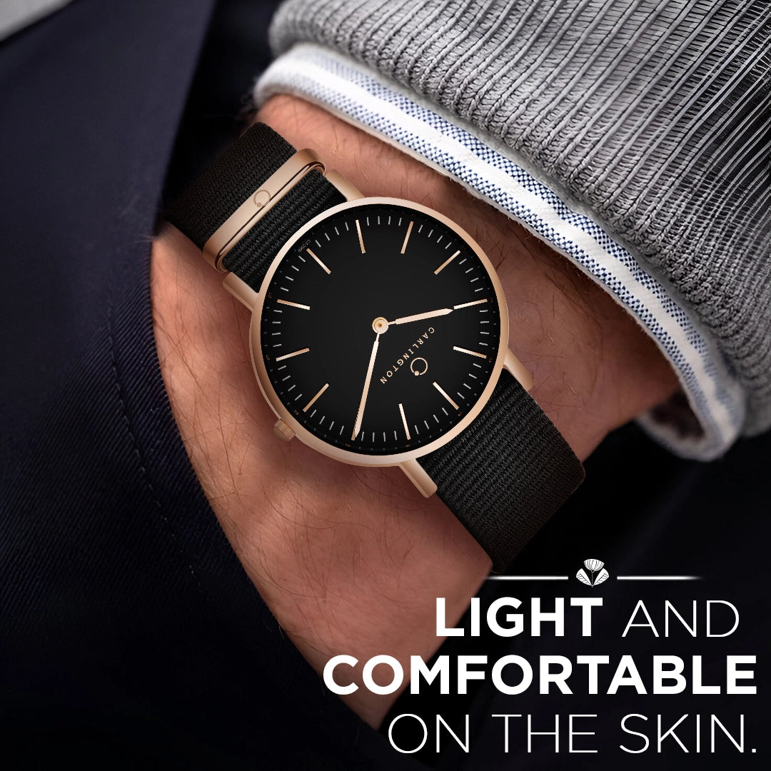 Iconic 2045 Black Analog Mens Watch