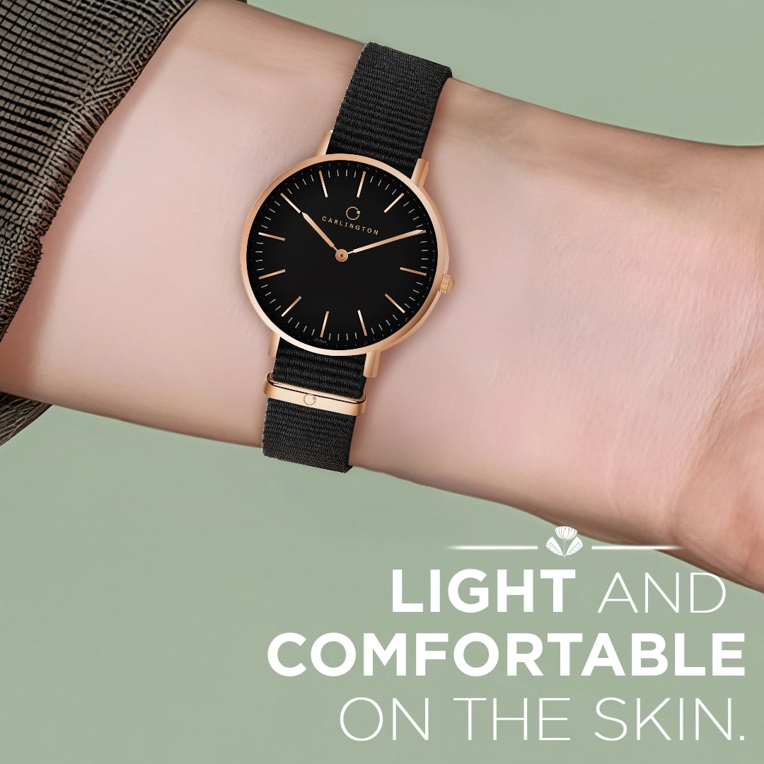 Iconic 2045 Black Analog Womens Watch