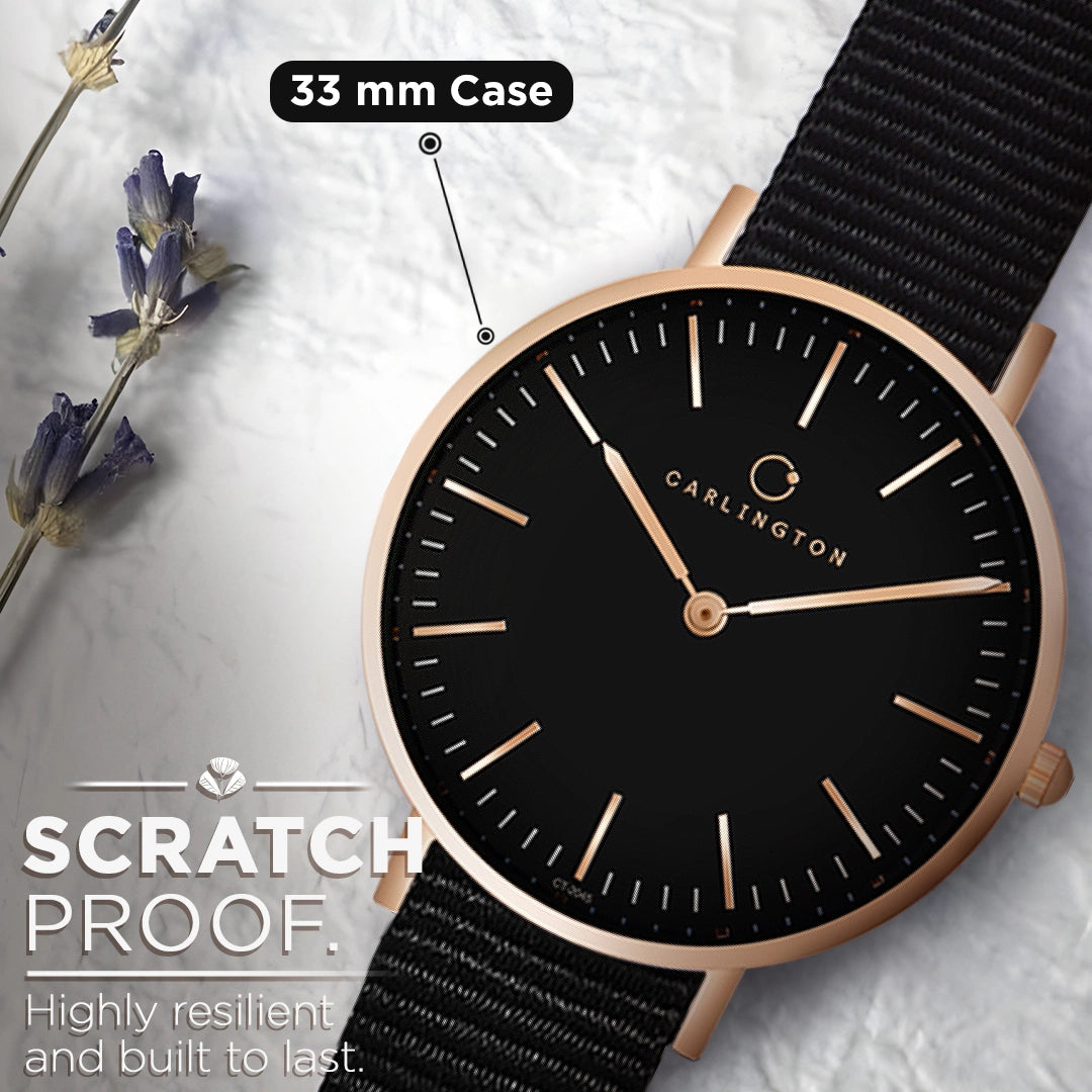 Iconic 2045 Black Analog Womens Watch