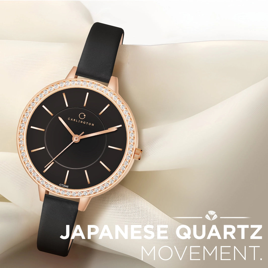 Iconic 2046 Black Analog Womens Watch