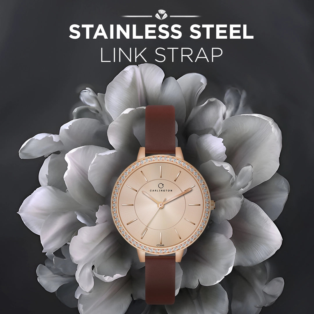 Iconic 2046 Brown Analog Womens Watch