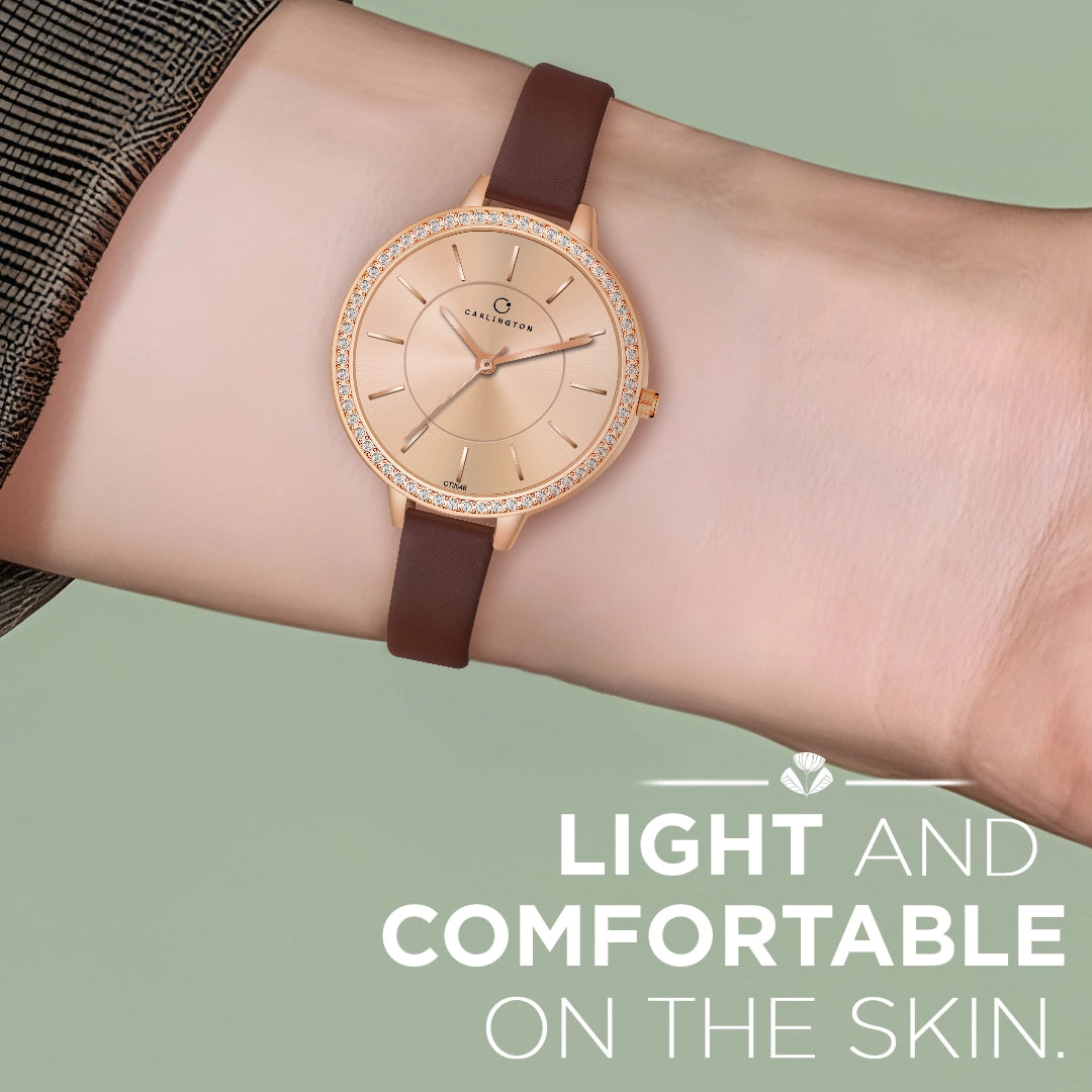 Iconic 2046 Brown Analog Womens Watch