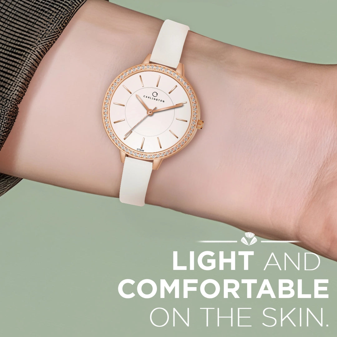 Iconic 2046 White Analog Womens Watch