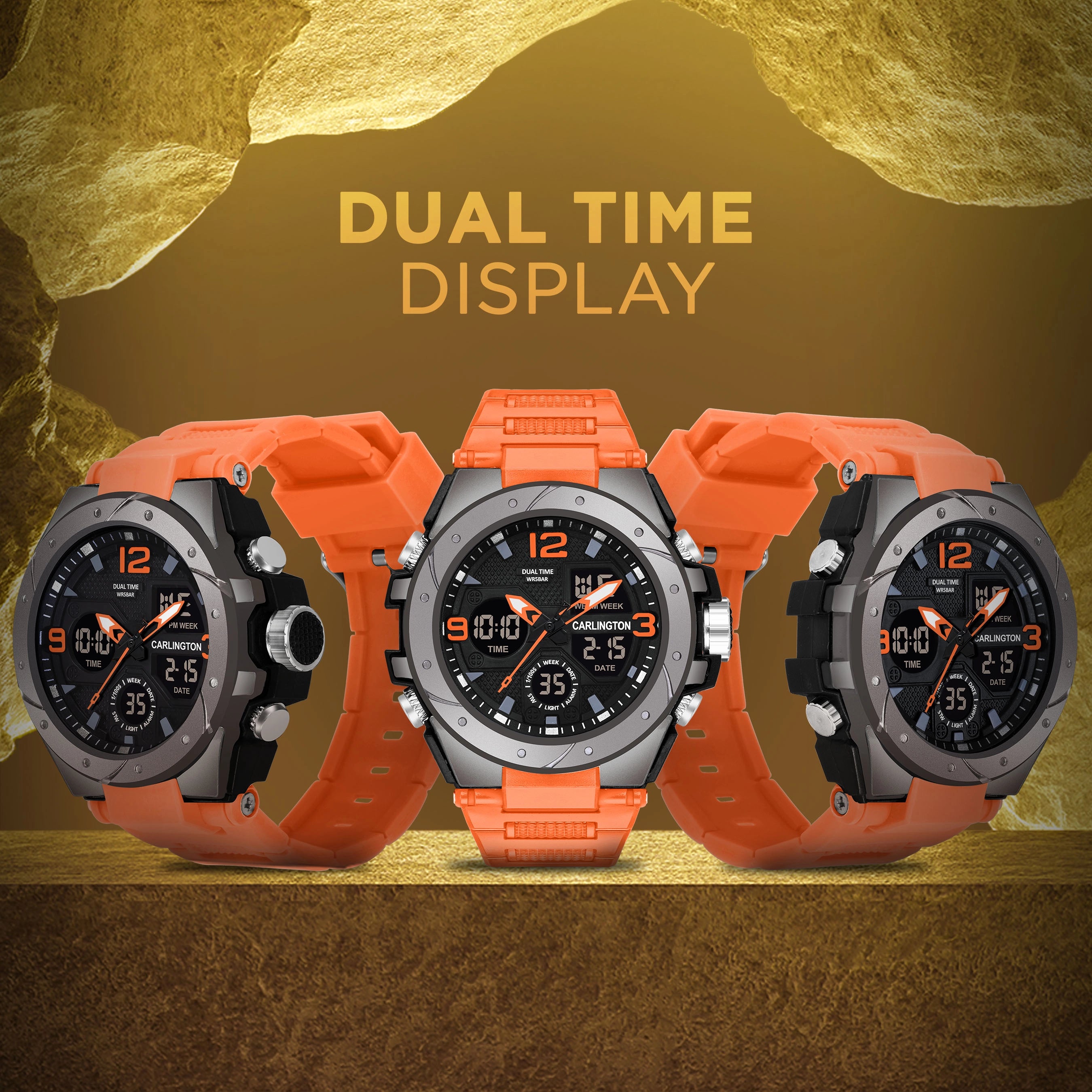 Carlington Analog Digital Sports Watch - 9105