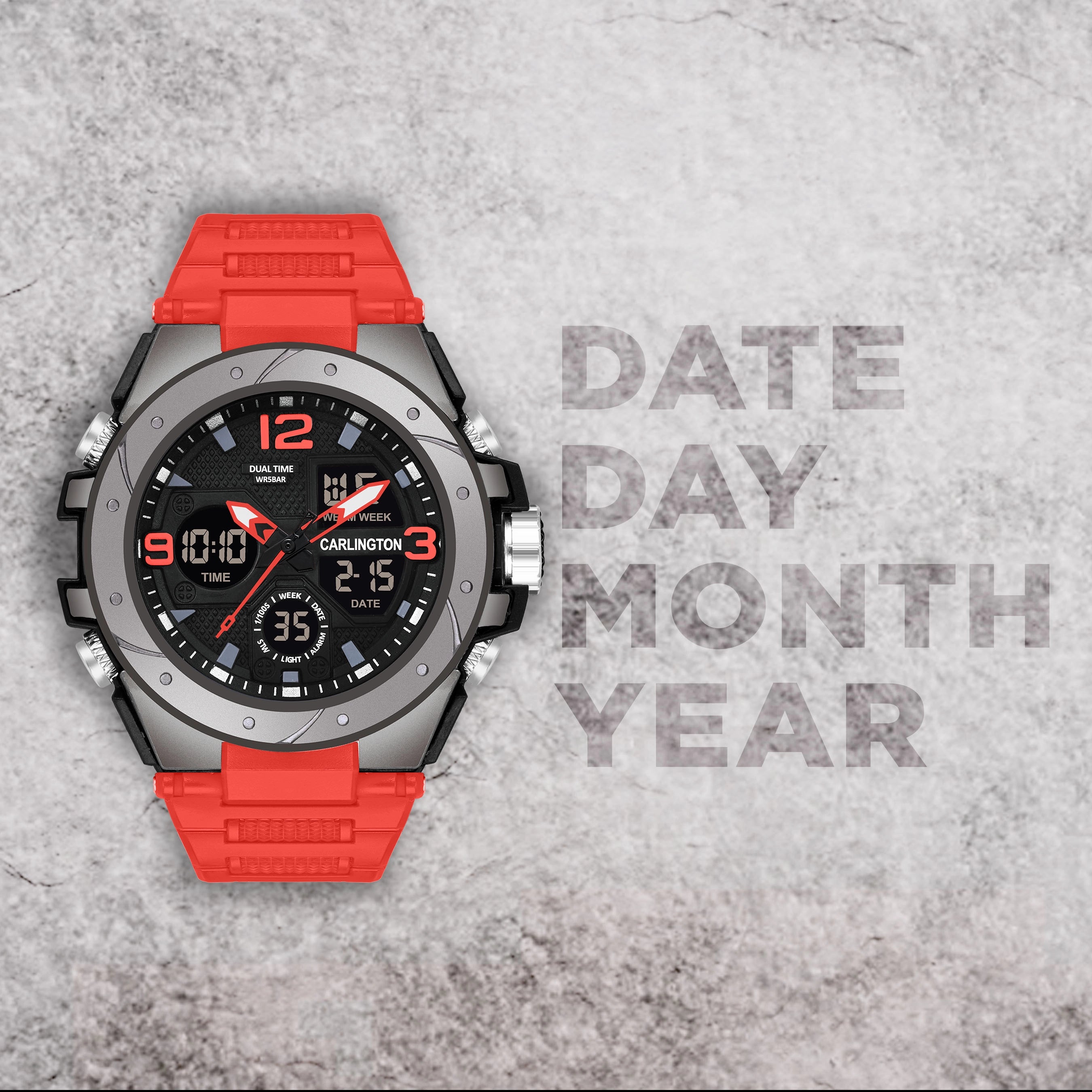Carlington Analog Digital Sports Watch - 9105