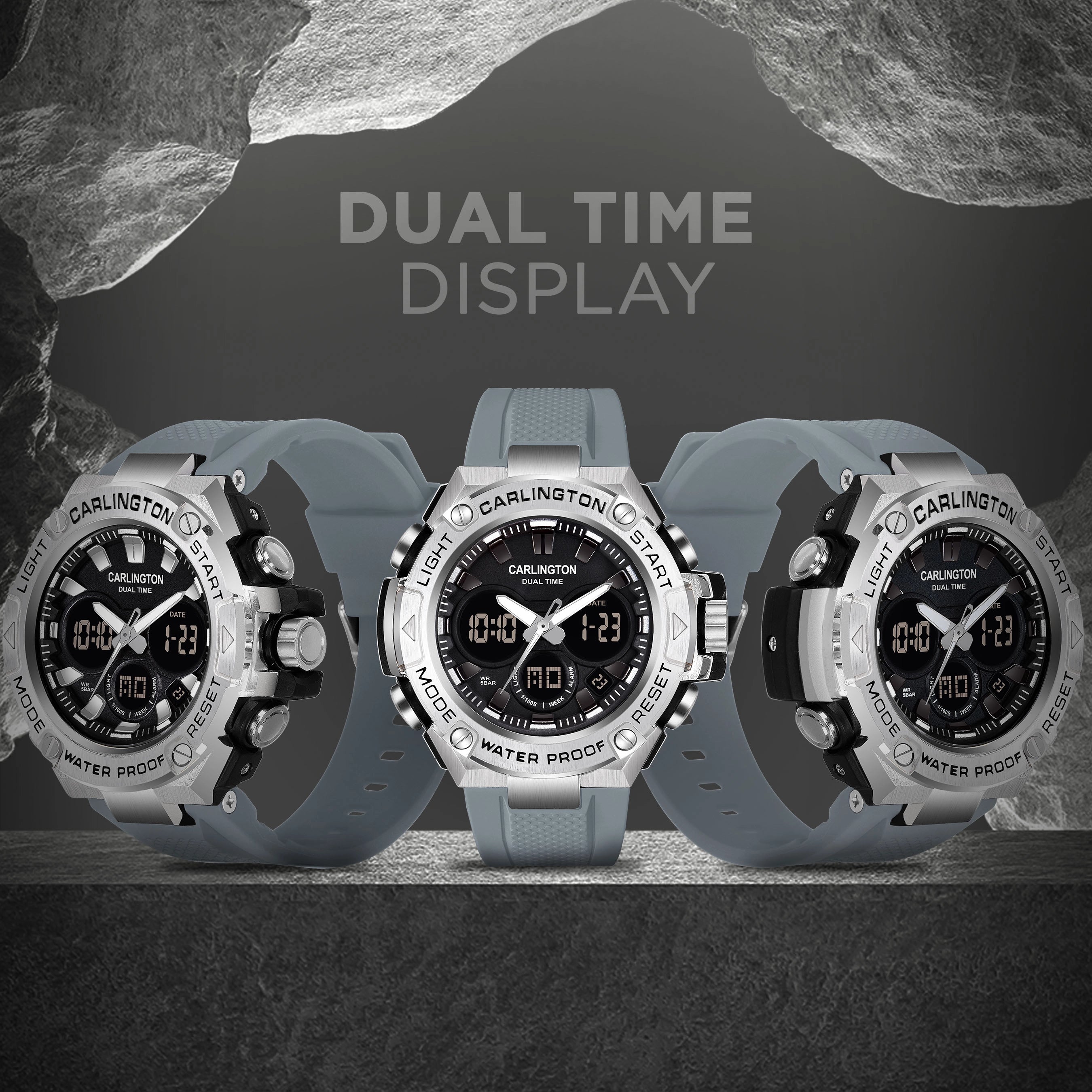 Endurace 9107 Grey Analog Digital Sports Watch