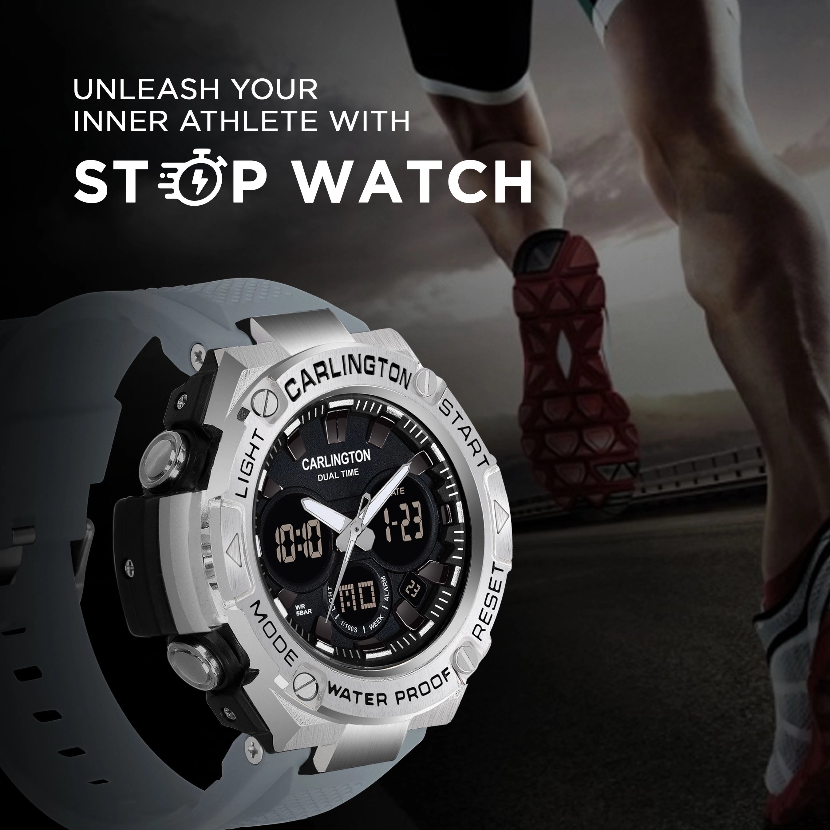 Endurace 9107 Grey Analog Digital Sports Watch