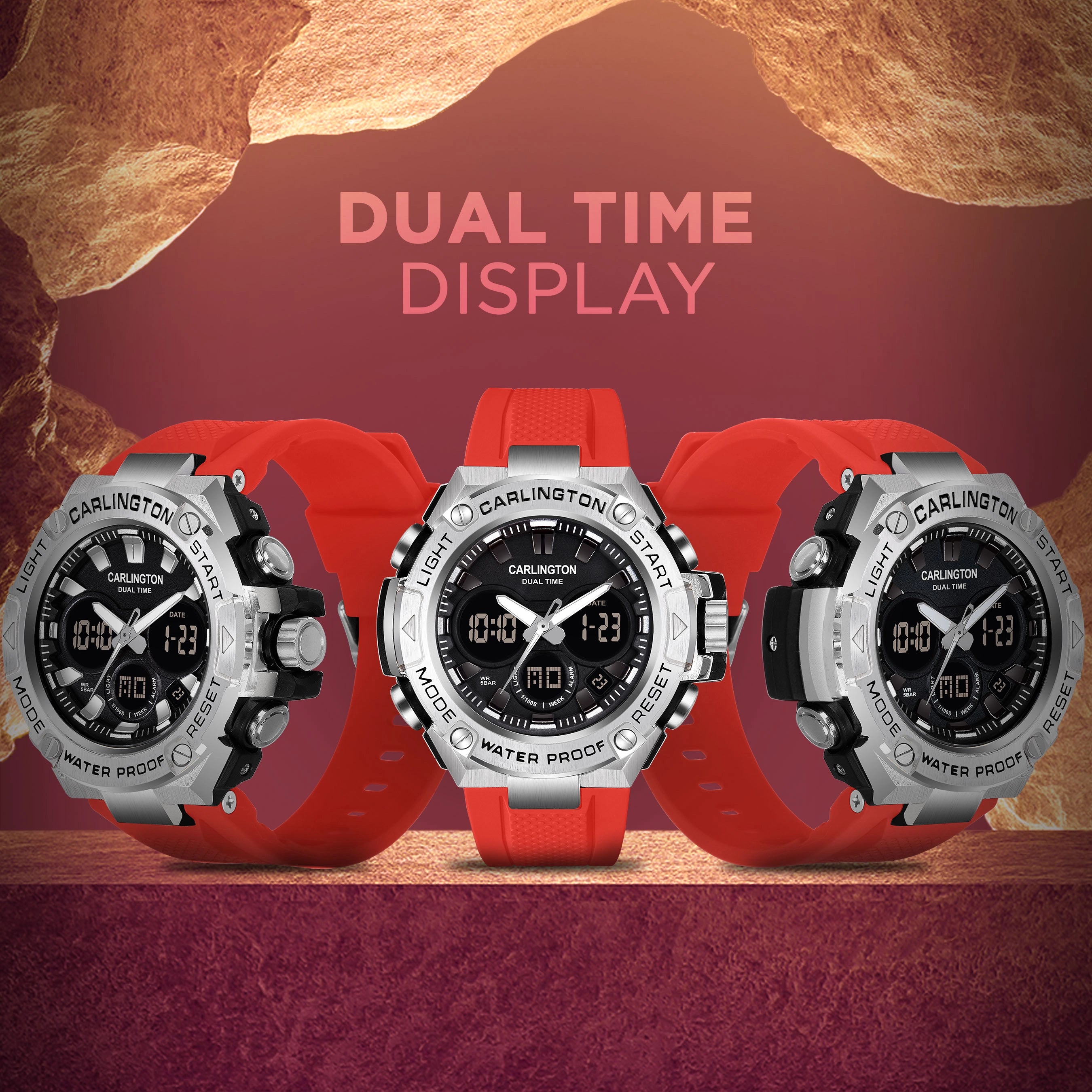 Endurace 9107 Red Analog Digital Sports Watch