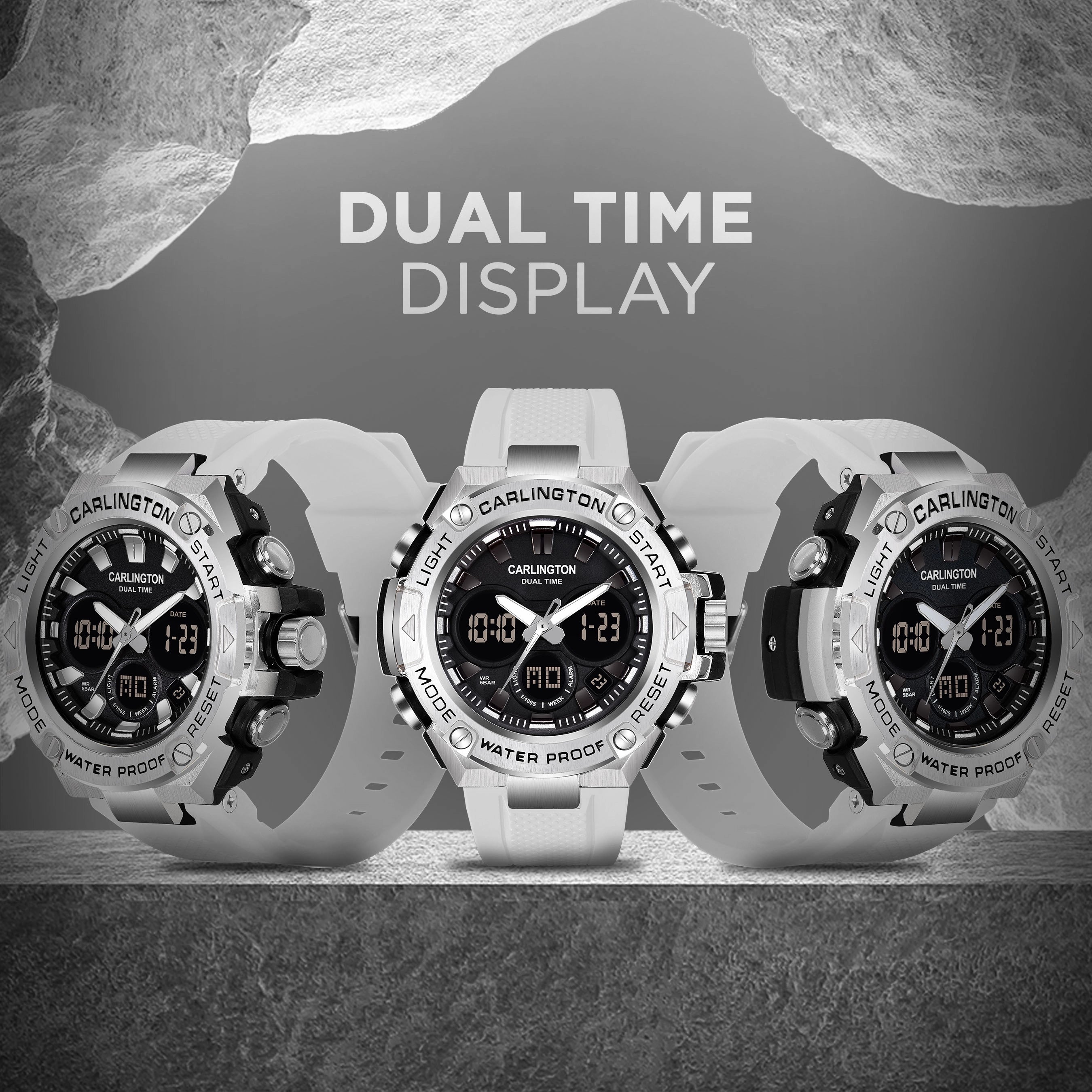 Endurace 9107 White Analog Digital Sports Watch