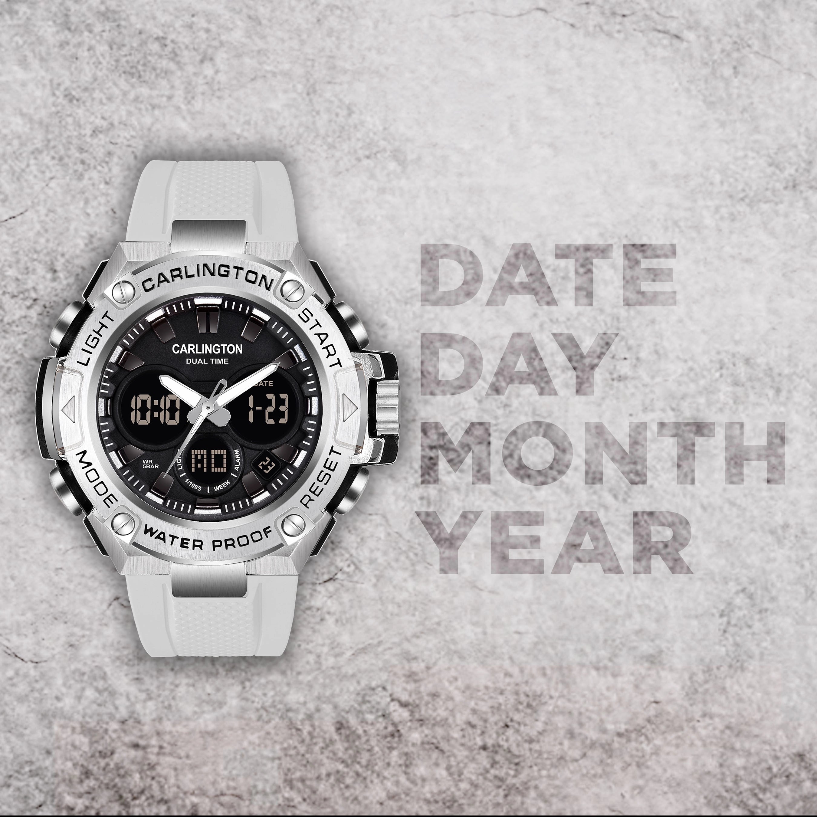 Endurace 9107 White Analog Digital Sports Watch