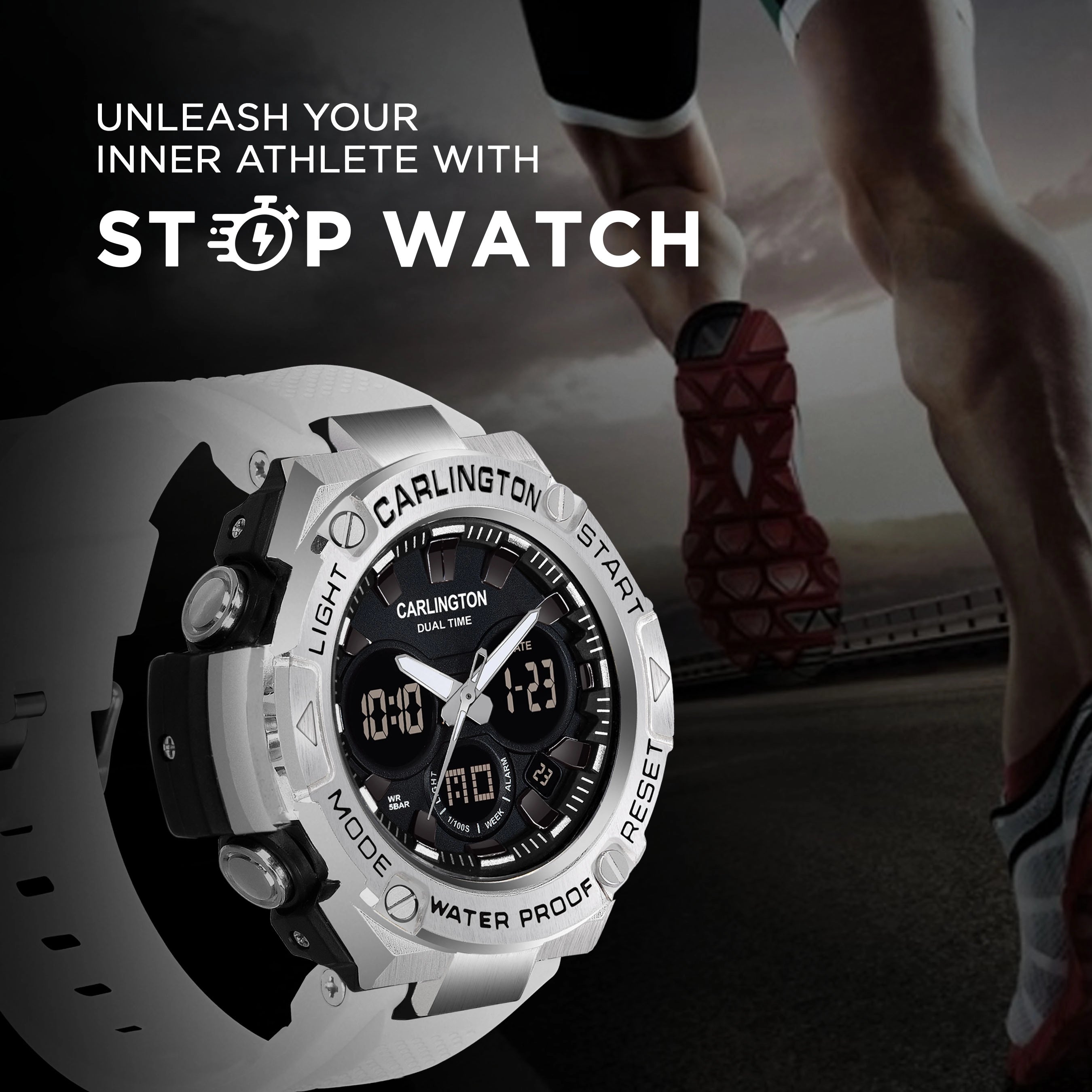Endurace 9107 White Analog Digital Sports Watch