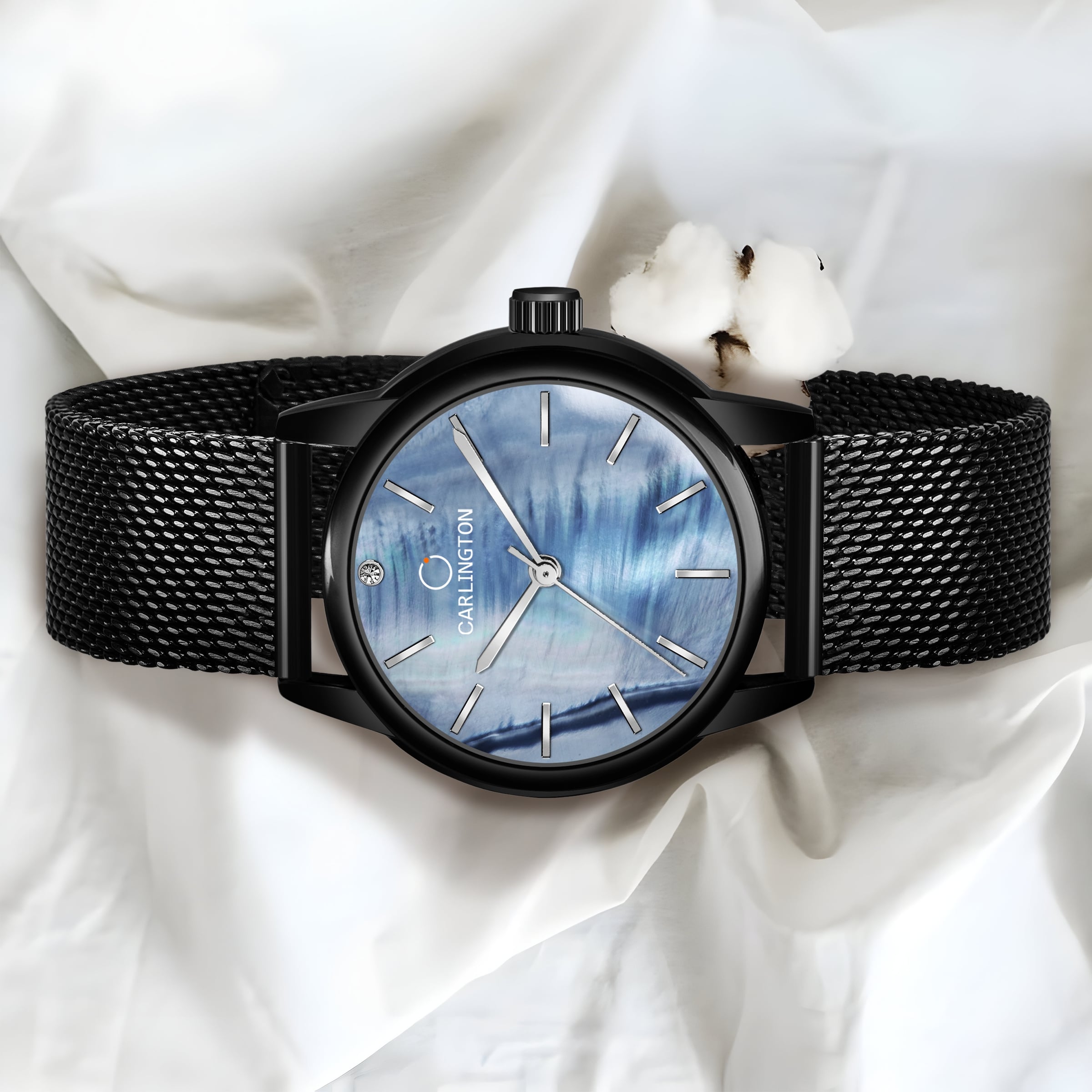 Carlington elite analog ladies watch CT 2010 black