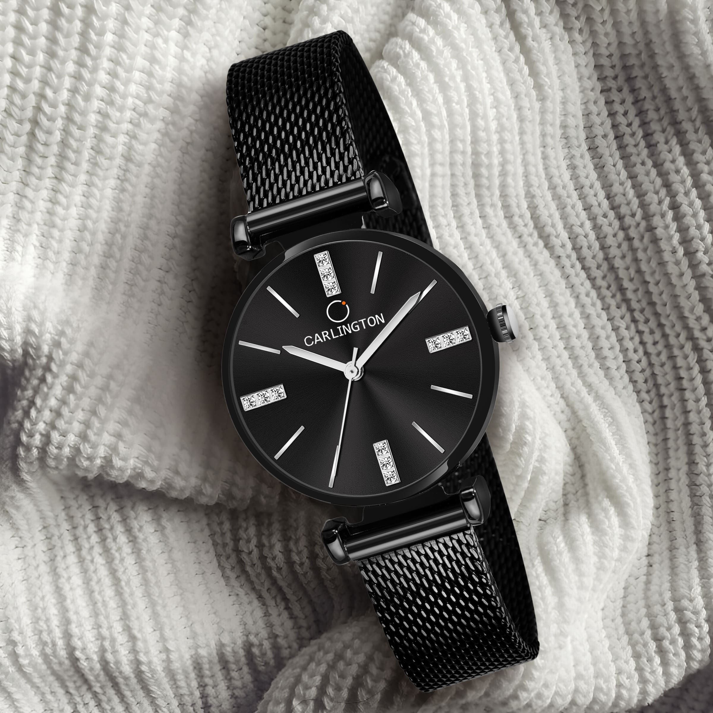 Carlington elite analog ladies watch CT 2011 black