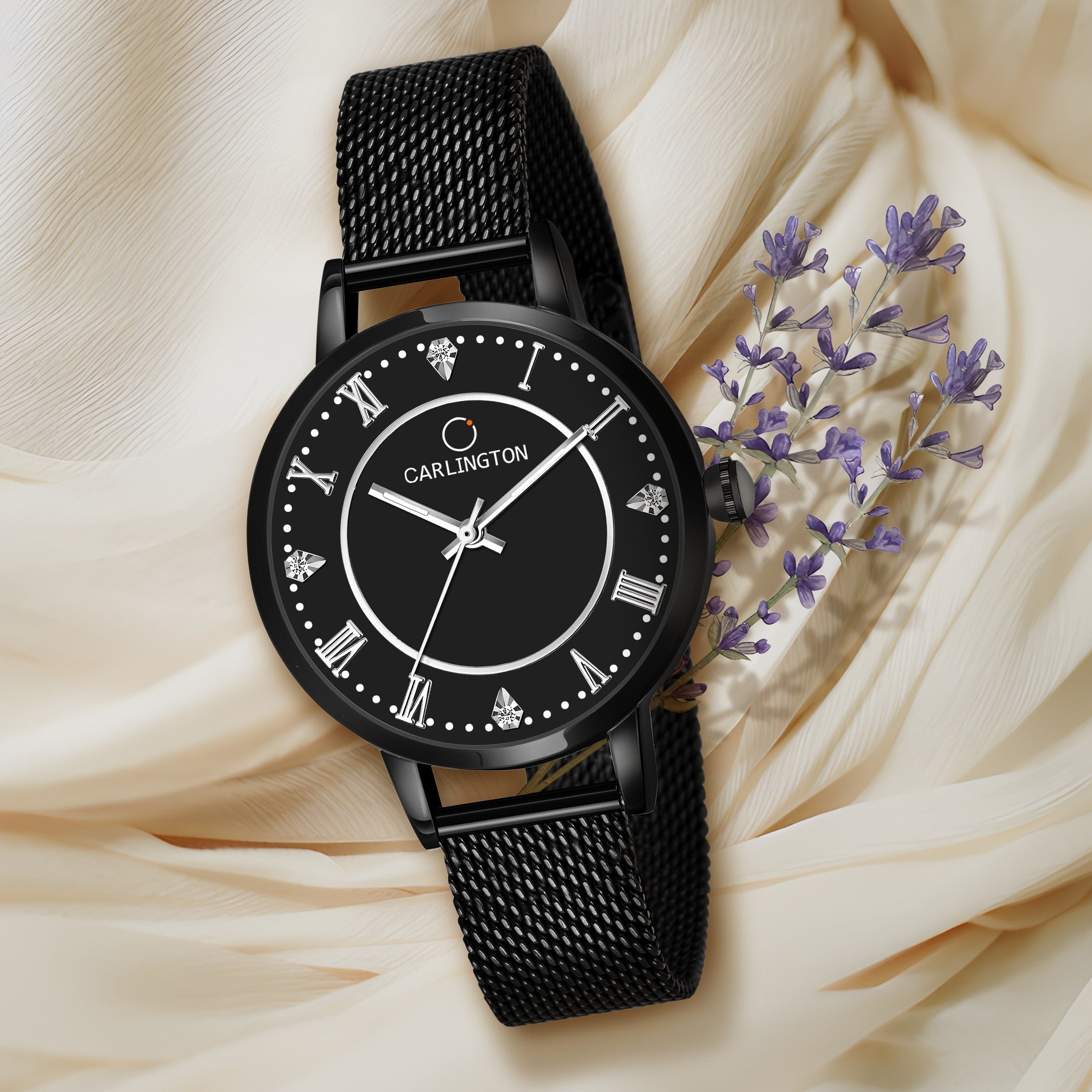 Carlington elite analog ladies watch CT 2013 black